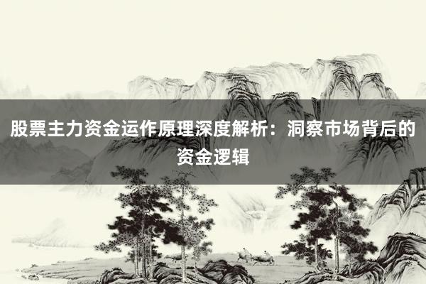 股票主力资金运作原理深度解析：洞察市场背后的资金逻辑